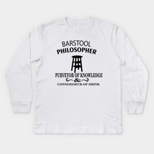 Barstool Philosopher T-Shirt Kids Long Sleeve T-Shirt